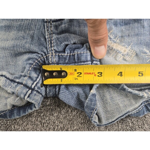 Miss Me Girls Denim Distressed Embroidered Jean Shorts Size 14 - Picture 11 of 11